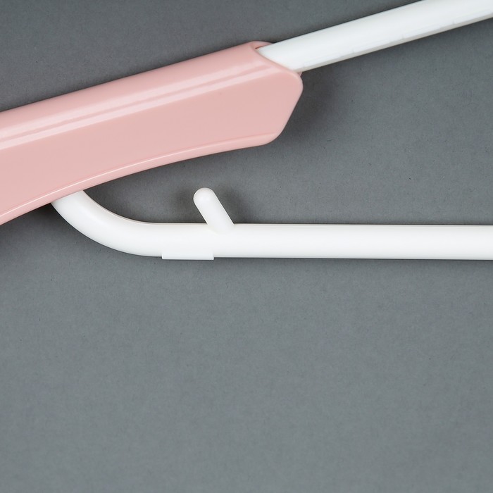 Вешалка-плечики складная трансформер 59х1,6х22,5 см, цвет бело- розовый