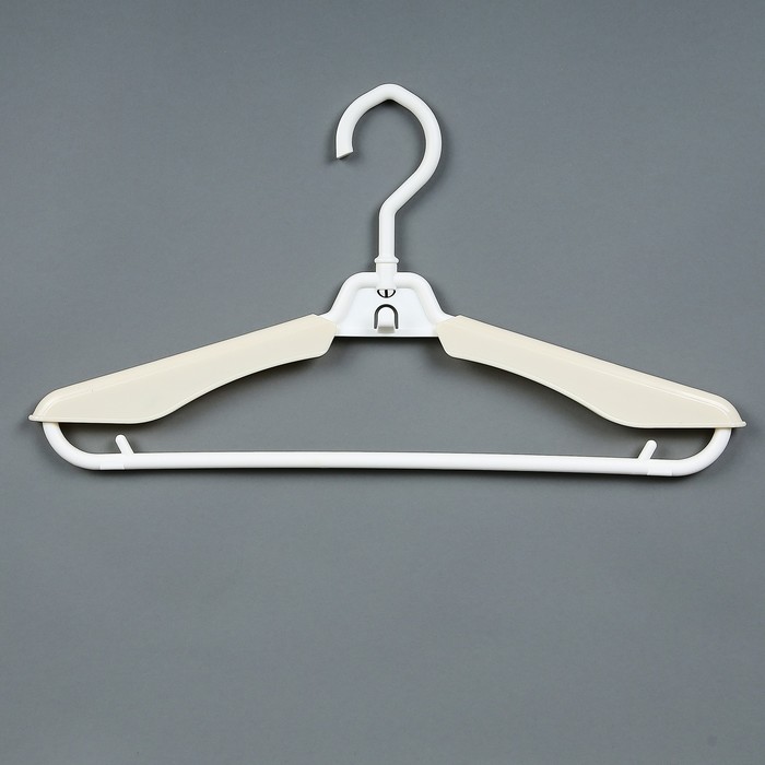 Вешалка-плечики складная трансформер 59х1,6х22,5 см, цвет бело-бежевый