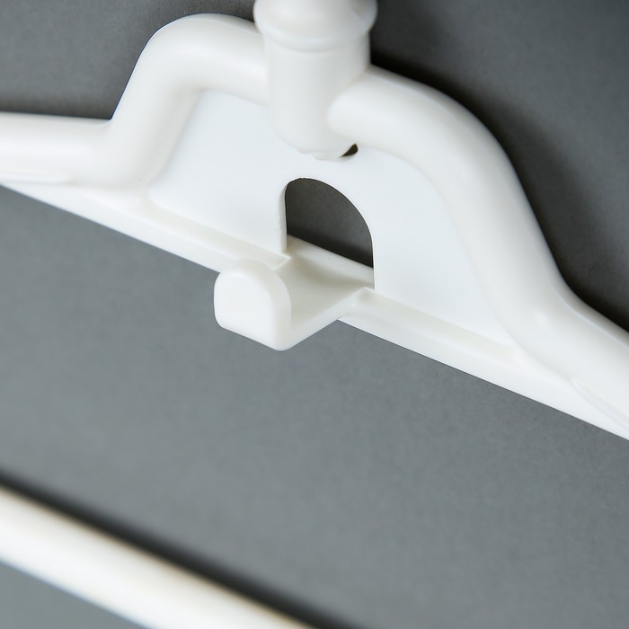 Вешалка-плечики складная трансформер 59х1,6х22,5 см, цвет бело-бежевый