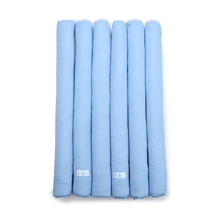 Бамперы в кроватку Pain Blue, размер 16х55 см-12 шт., сатин