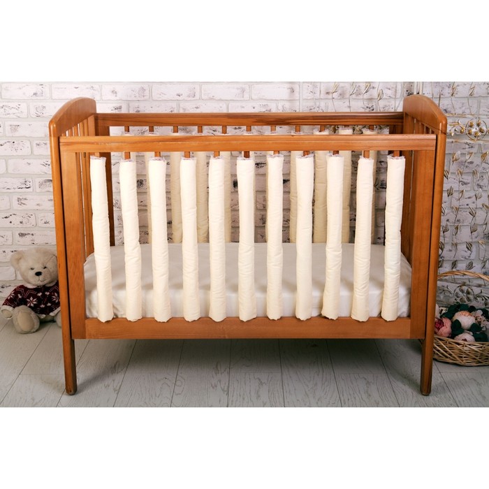 Бамперы в кроватку Pain Sandy, размер 16х55 см-12 шт., сатин