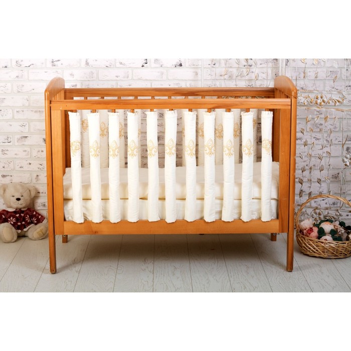 Бамперы в кроватку Royal Baby, размер 16х55 см-12 шт., сатин