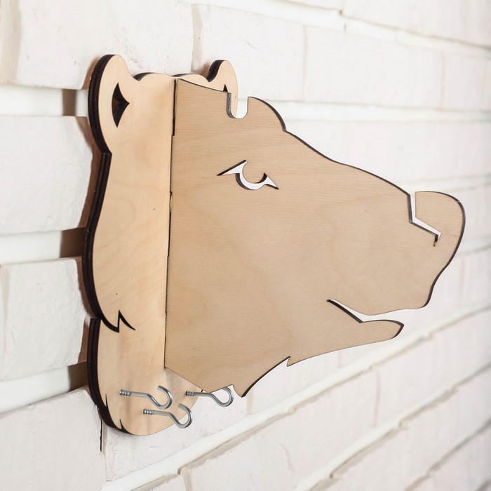 Ключница-вешалка деревянная "Медведь"