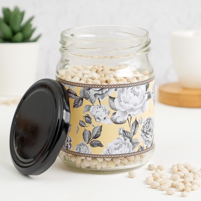 Банка для сыпучих продуктов "Цветы", 500 мл