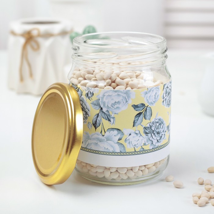 Банка для сыпучих продуктов "Цветы", 500 мл