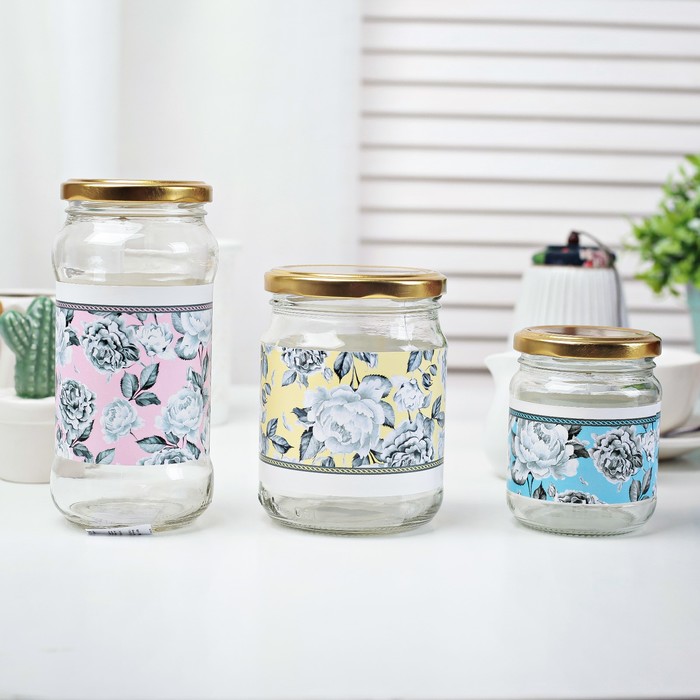 Банка для сыпучих продуктов "Цветы", 500 мл