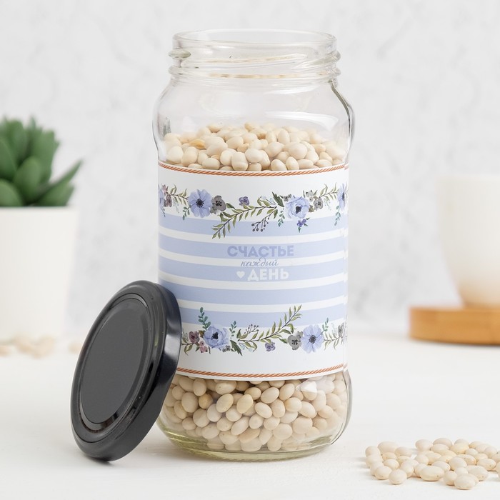 Банка для сыпучих продуктов "Незабудки", 475 мл