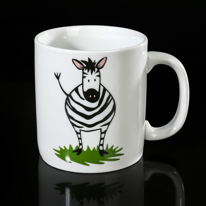 Набор посуды "Зебрушка", 2 предмета: кружка, тарелка