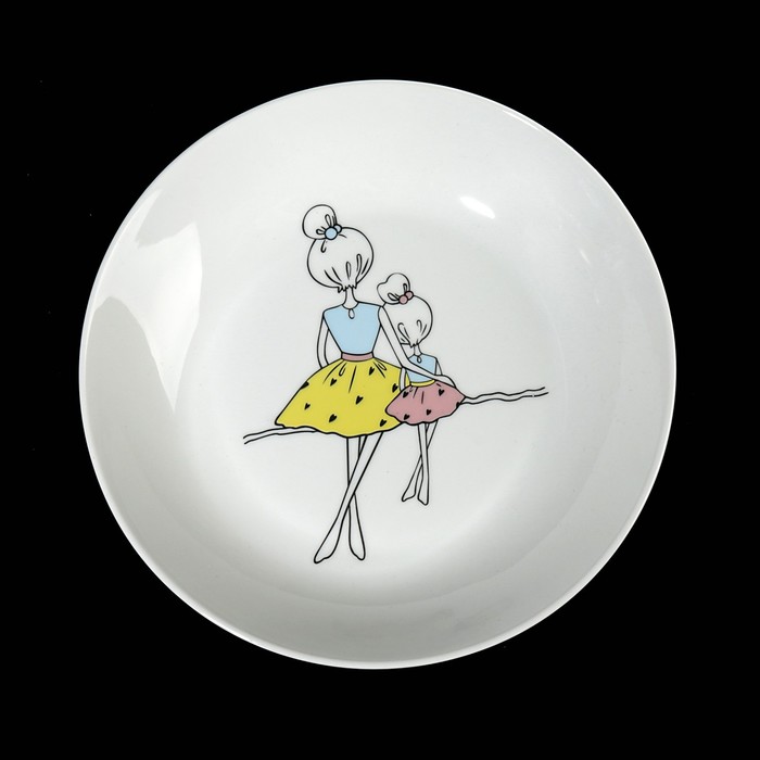 Набор посуды "Мама", 3 предмета: кружка, тарелка глубокая, тарелка плоская