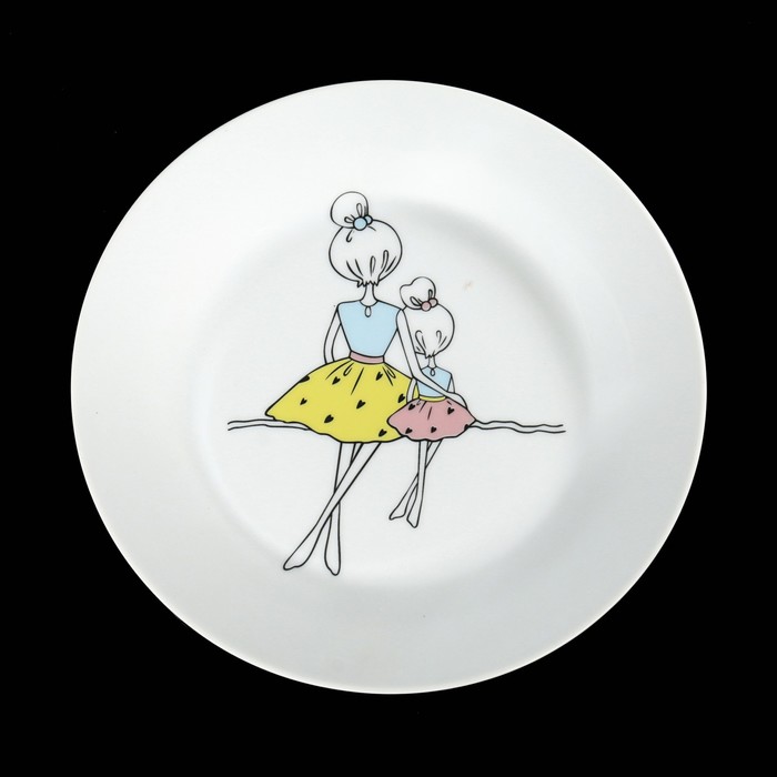 Набор посуды "Мама", 3 предмета: кружка, тарелка глубокая, тарелка плоская