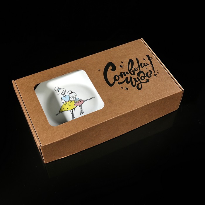 Набор посуды "Мама", 3 предмета: кружка, тарелка глубокая, тарелка плоская