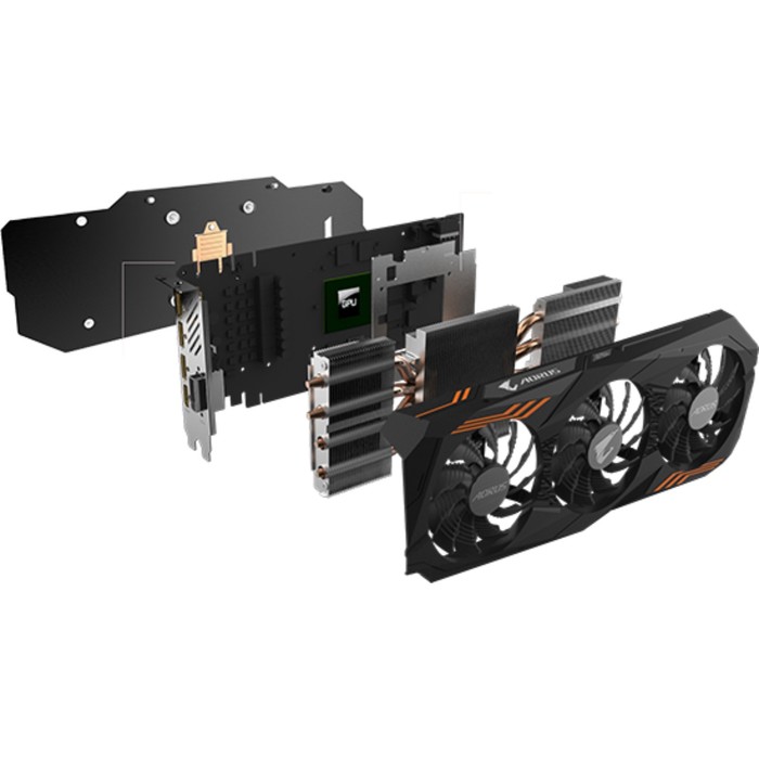 Видеокарта Gigabyte GeForce 1070 Ti (GV-N107TAORUS-8GD) 8G, 256bit, GDDR5, 1607/8192