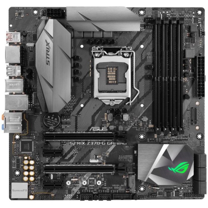 Материнская плата Asus ROG STRIX Z370-G GAMING, Soc-1151v2, Intel Z370, 4xDDR4, microATX,Ret 38286