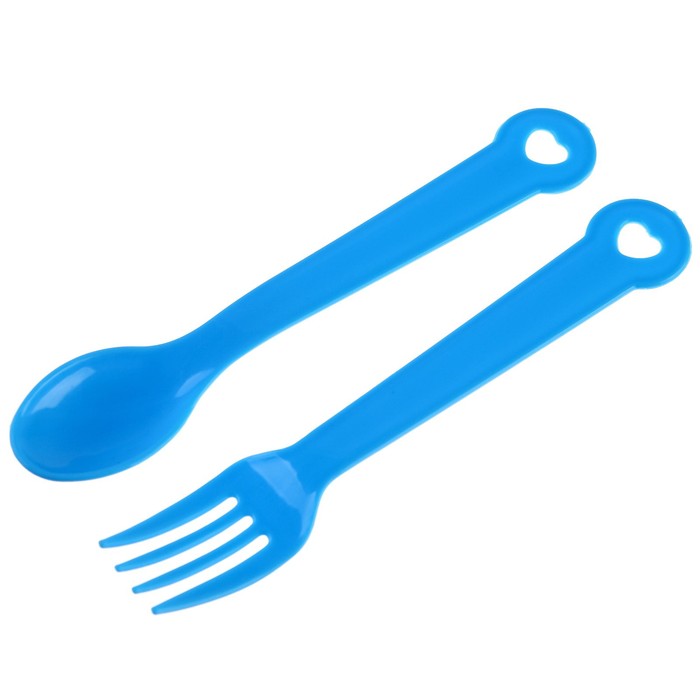 Набор детской посуды «Малыш», 4 предмета: тарелка, поильник, ложка, вилка, от 5 мес.