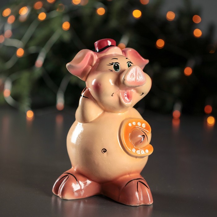 Копилка "Хрюшка с подковой"