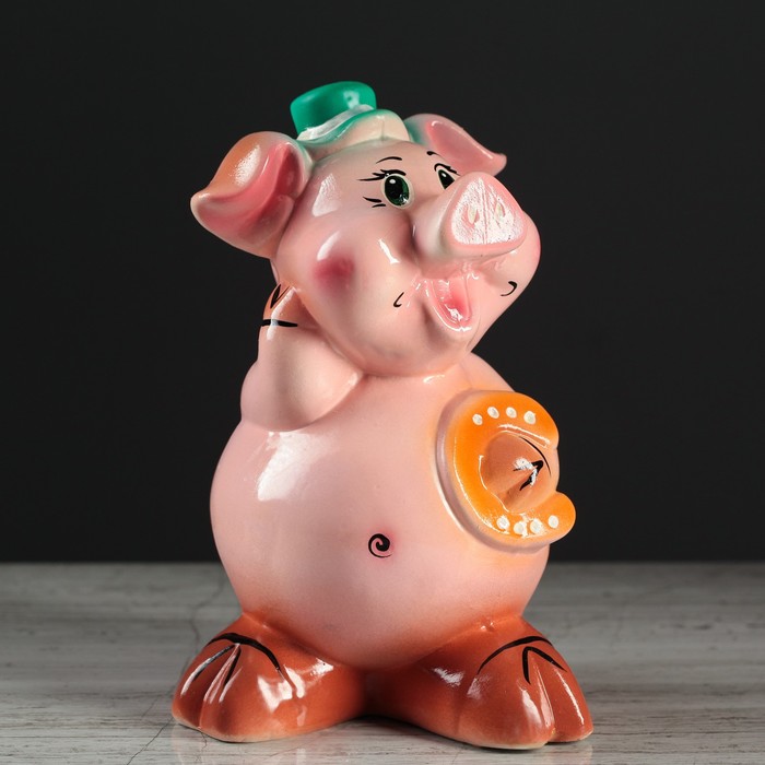 Копилка "Хрюшка с подковой"