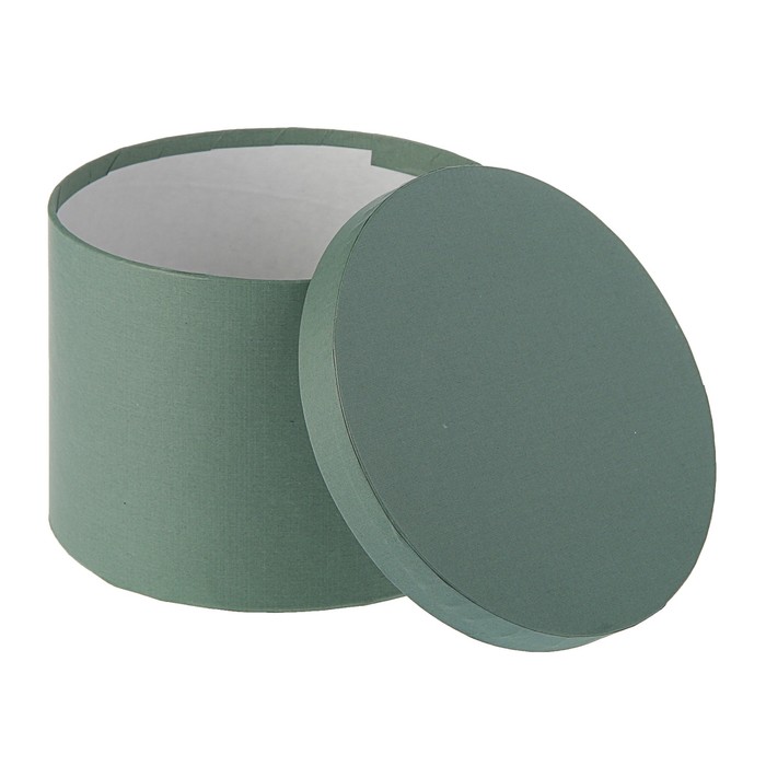 Набор круглых коробок 3в1 "Зелёный холст", 30 х 30 х 30 - 20 х 20 х 15 см
