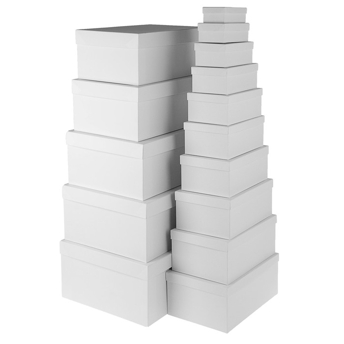 Набор коробок 15в1 "Сливочный холст", 46,6 х 33 х 18 - 12 х 6,5 х 4 см