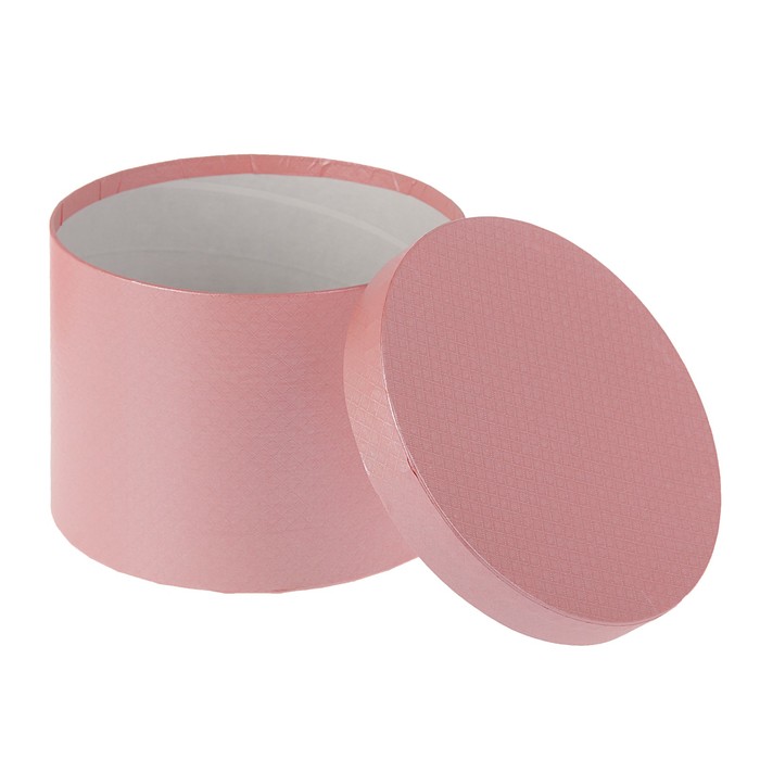 Набор круглых коробок 5в1 "Розовая сетка", 30 х 30 х 17 - 15 х 15 х 10 см