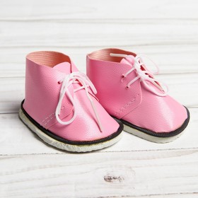 Ботинки для куклы «Завязки», длина подошвы: 7,5 см, 1 пара, цвет нежно-розовый Ош