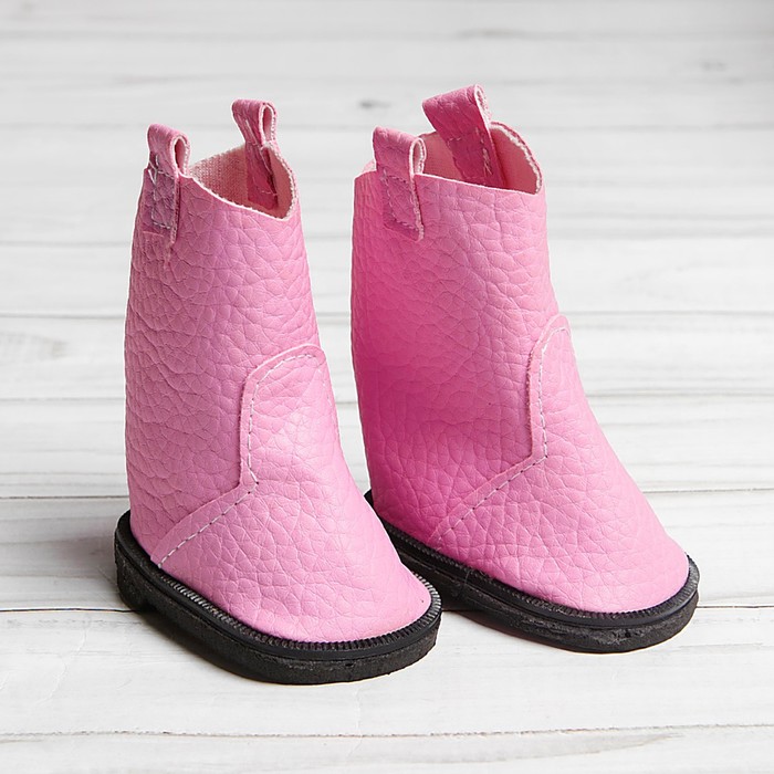 Сапоги для куклы, длина подошвы 4,3 см, цвет розовый