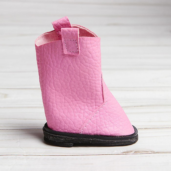 Сапоги для куклы, длина подошвы 4,3 см, цвет розовый