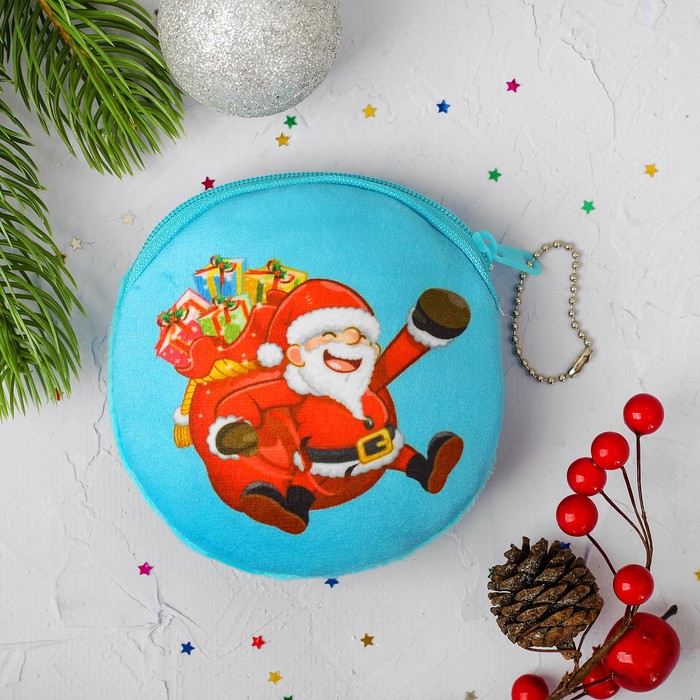Мягкий кошелёк "Дед Мороз с подарками"