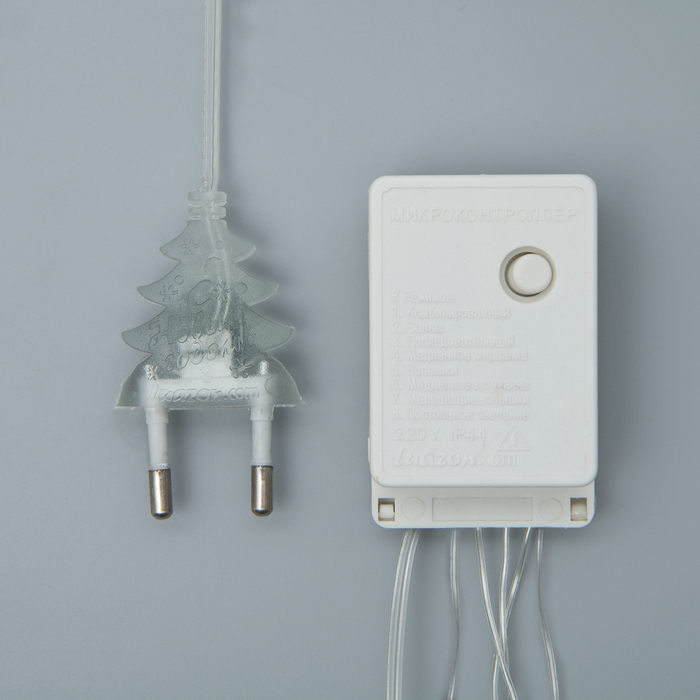 НИТЬ, 10 м, Н.С. LED-100-220V, 8 режимов, БЕЛЫЙ