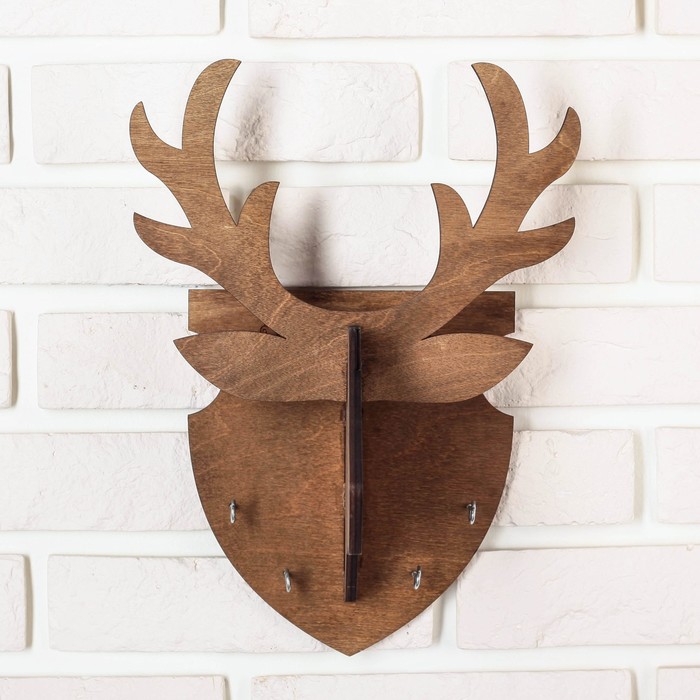 Ключница-вешалка деревянная "Олень"