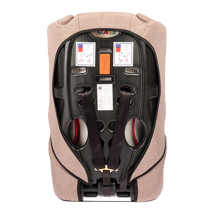 Автокресло-бустер LB 513 C, группа 1-2-3, цвет коричневый/лён