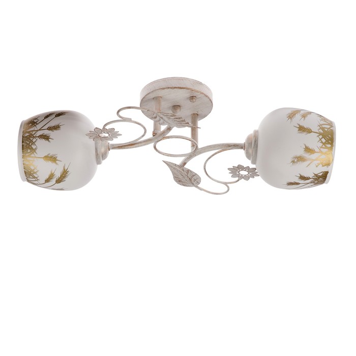 Люстра "Лина" 2x40Вт E27 золото-белый 48х28х16см.