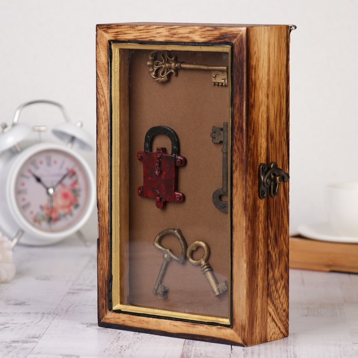 ключница дерево замки 25*15*6 см