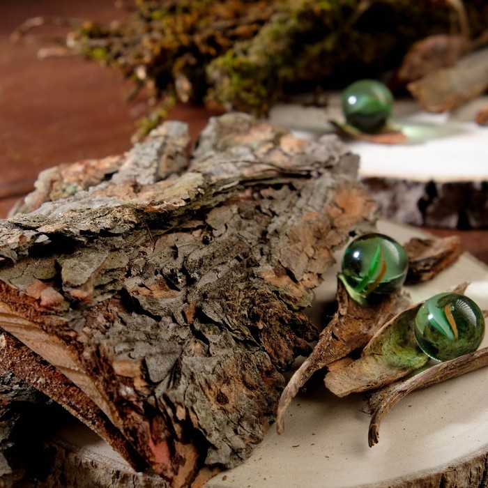 Набор для творчества «Эко-3»: спилы ясеня, кора, мох сфагнум, моховые палочки, яшма