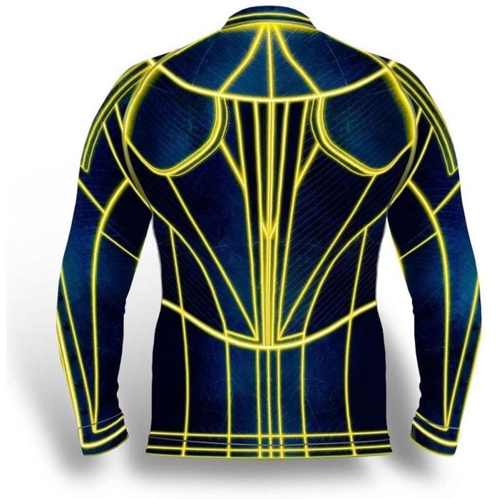 Детский рашгард с длинным рукавом, 3D неон, 10 лет