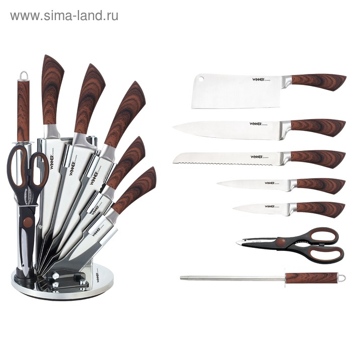 Набор ножей Winner, 8 предметов набор кухонных ножей rainbow mr 1402 8 предметов