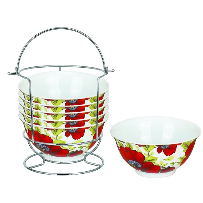 Набор пиал Bekker, 370 мл, 7 предметов, цвет МИКС