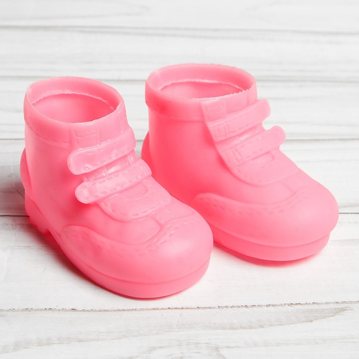 Ботинки для куклы "Липучки", длина подошвы 7,5 см, 1 пара, цвет розовый