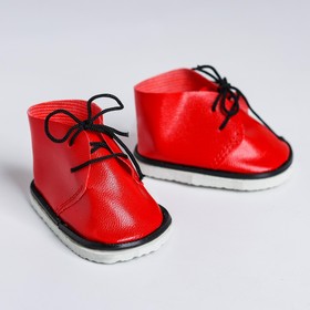 Ботинки для куклы «Завязки», длина подошвы: 7,5 см, 1 пара, цвет красный Ош