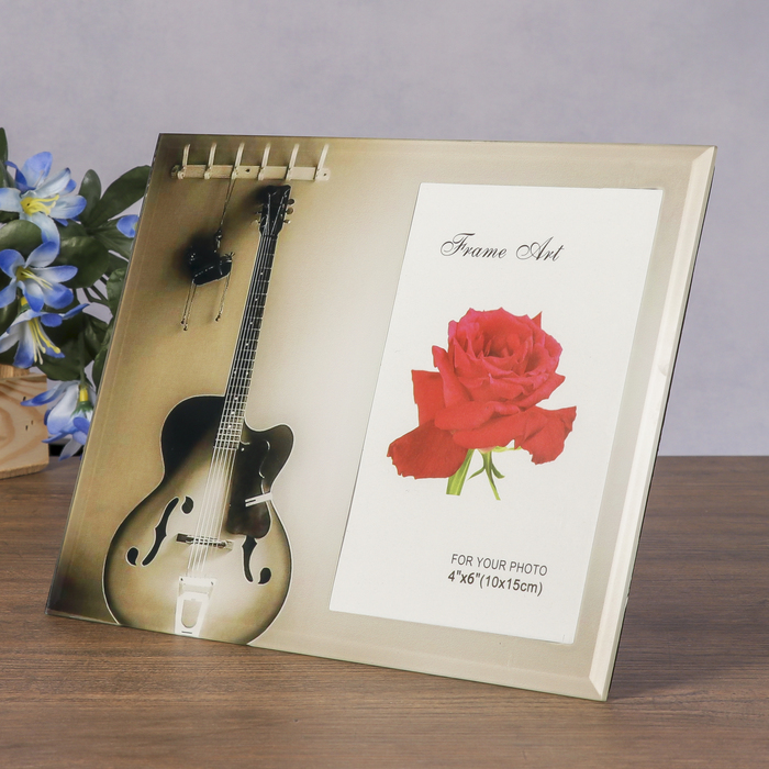 Фоторамка стекло 10х15 см "Гитара" 17х22 см