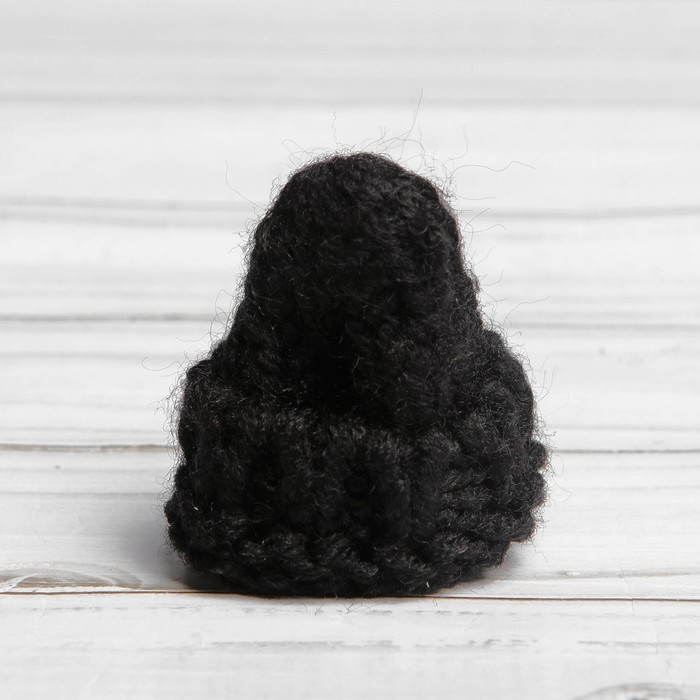 Шапка для игрушек вязаная набор 2 шт., цвет чёрный