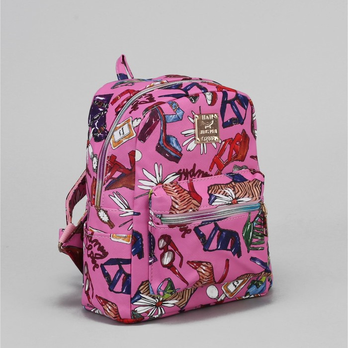 Рюкзак детский "Ромашки", отдел на молнии, 3 наружных кармана, цвет розовый