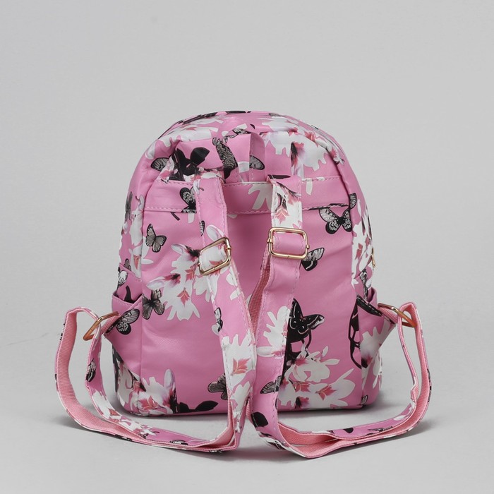 Рюкзак детский "Бабочки", отдел на молнии, 3 наружных кармана, цвет розовый