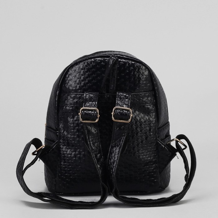 Рюкзак детский, отдел на молнии, 3 наружных кармана, цвет чёрный