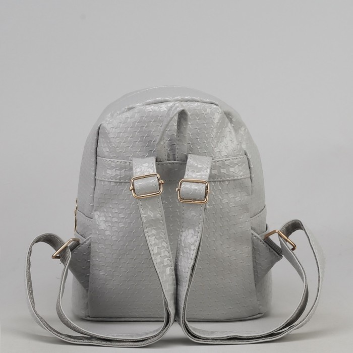 Рюкзак детский, отдел на молнии, 3 наружных кармана, цвет серый