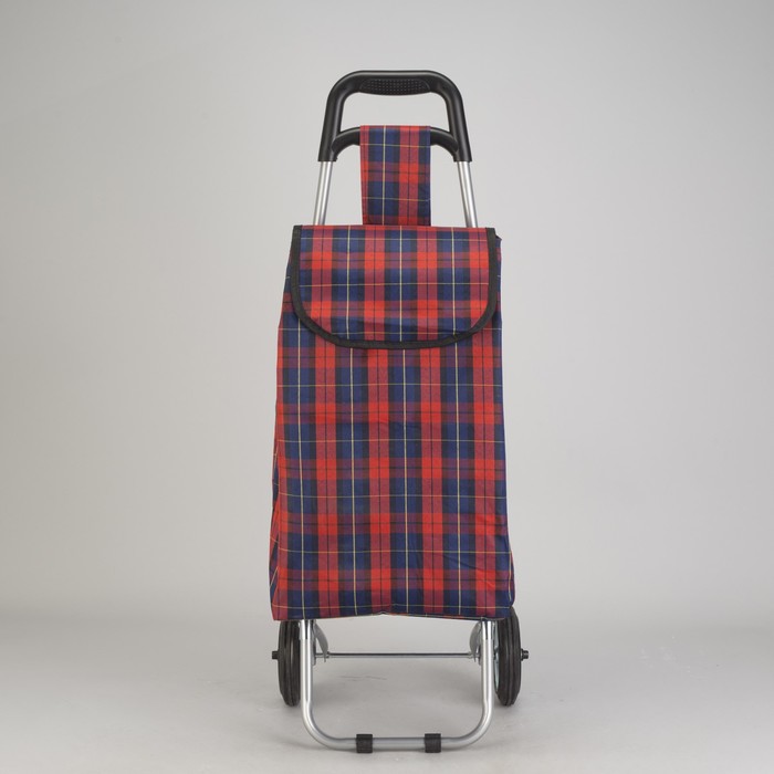 Сумка хозяйственная на тележке, крупная клетка