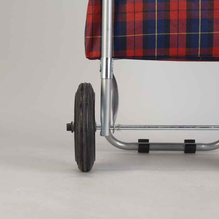 Сумка хозяйственная на тележке, крупная клетка