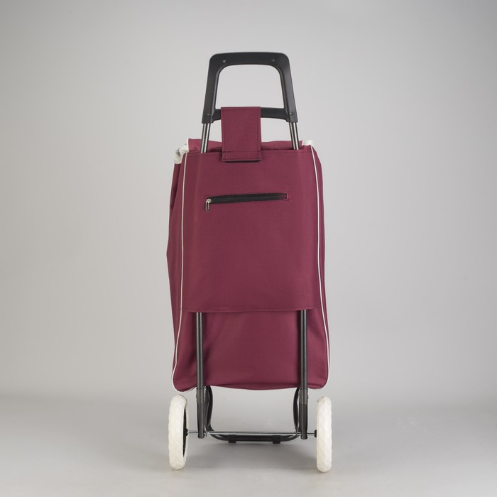 Сумка хозяйственная на тележке "Париж", цвет бордовый