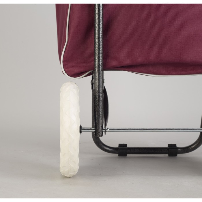 Сумка хозяйственная на тележке "Париж", цвет бордовый