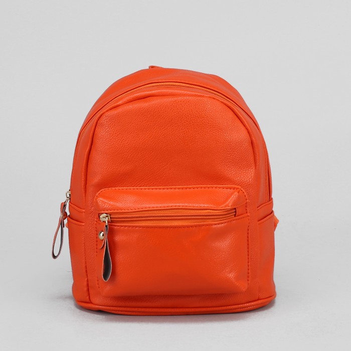Рюкзак детский, отдел на молнии, 3 наружных кармана, цвет оранжевый