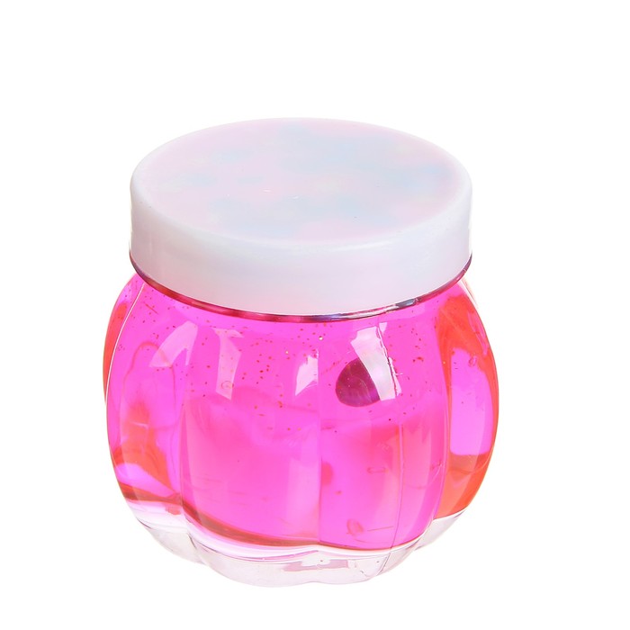 Лизун "Баночка" твердый с бусинами, цвета МИКС